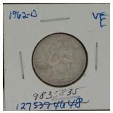 1962-D Silver Washington Quarter