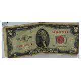 1953 -B RED SEAL $2.00 Bill (6163A)
