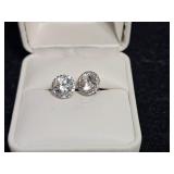 White Sapphire Earrings