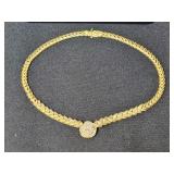 16" (14K) Gold Necklace 47.5 grams .60CT CTR Dia.
