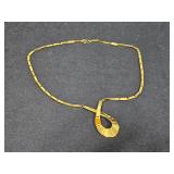 vintage TRIFARI Gold Tone Box Link Necklace