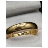 TIFFANY 18K YG Wedding Band 4mm sz 7 (6.4 grams)