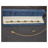 matching bracelet, necklace & earrings