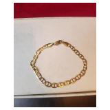 10k Yg Bracelet 8 inch weighs 6.8 grams