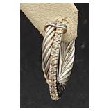 YURMAN Earrings 14k wg .925 & Natural Diamonds