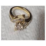 14K Gold Ring .75ct Chocolate Diamond
