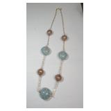 BEAUTIFUL NECKLACE & MATCHING EARRINGS 14k YG