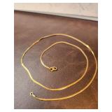 22K HERRINGBONE CHAIN 17-inch x 1.5mm