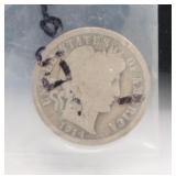 1914 SILVER Barber Dime