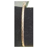 Bangle Bracelet 10k yg 2mm weighs 1.9 grams