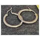 sapphire hoop earings