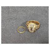 vintage 1955 - Herff Jones 10K Gold Class Ring