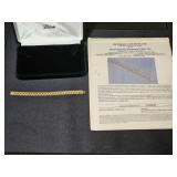 14K Gold 29.7 grams Baguette Bracelet