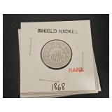 1868 Rare Shield Nickel