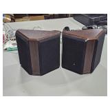 Fluance wood grain & black retro speakers
