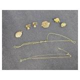 estate jewelry earrings, pins