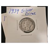 1939 RARE SILVER Mercury Dime