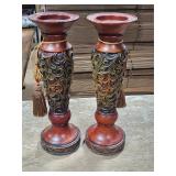 pair of candle holders