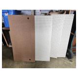 4 pieces of peg board