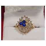 sapphire ring - missing one stone