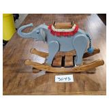 wooden rocking circus elephant