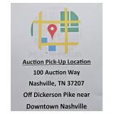 pick up at 100 Auction Way, Nashville, TN