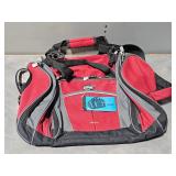 red duffle - camping or travel bag