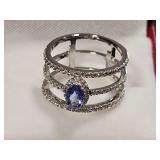 Oval Cut Tanzanite Ring