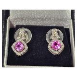 Pink Sapphire Earrings