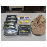 fishing lures & hat