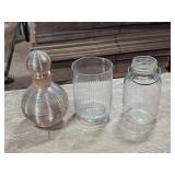 3 decorative jars