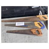 3 old hand saws