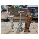 3 candle holders