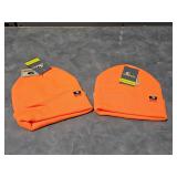2 orange mossy oak hats