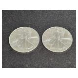 (2) 2024 SILVER Standing Liberty Dollar Coins