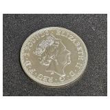 SILVER 1oz Queen Elizabeth 2016 coin