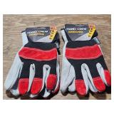 NEW (M) leather work gloves