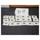 (18) 1935-39 silver dimes