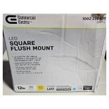Square flush mount light