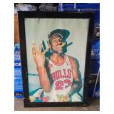 Michael Jordan 3-peat framed poster