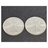 (2) 2024 SILVER Standing Liberty Dollar Coins