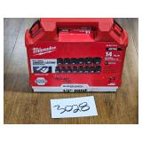 14 PC Milwaukee Impact Metric Sockets