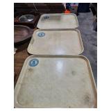 3 vintage food trays