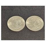 (2) 1921 SILVER Dollars