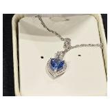 tanzanite heart necklace