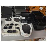 black & speckled serving dishes