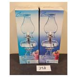 2 oil lamps