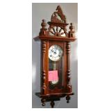 Vintage D&A Regulator Wall Clock with Carved Horse