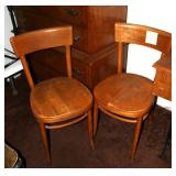 2 wood chairs