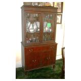 vintage mahogany China cabinet,